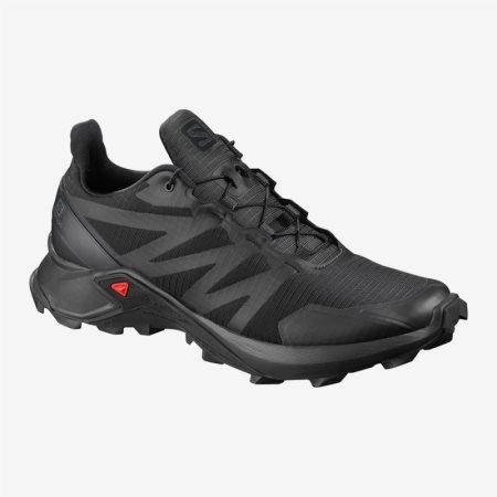 Salomon SUPERCROSS Mens Trail Running Shoes Black UK SKYC